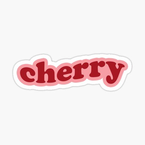 Cherry Sticker Aesthetic, Aesthetic Stickers For Journal, Cherries Aesthetic, Cherry Sticker, Red Stickers, Futurisme Retro, Photo Cutout, Sticker Design Inspiration, School Murals