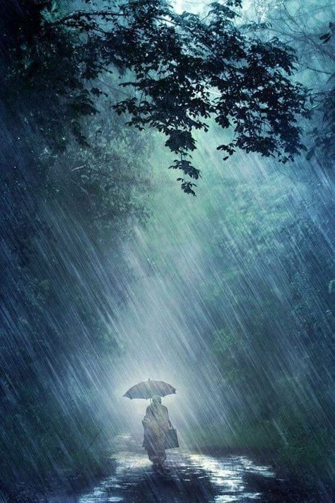 Woman with umbrella walking in the rain Storm Photography, Rain And Thunder, Rain Storm, Experimental Photography, Walking In The Rain, Rainy Night, Amazing Sunsets, When It Rains, Dancing In The Rain