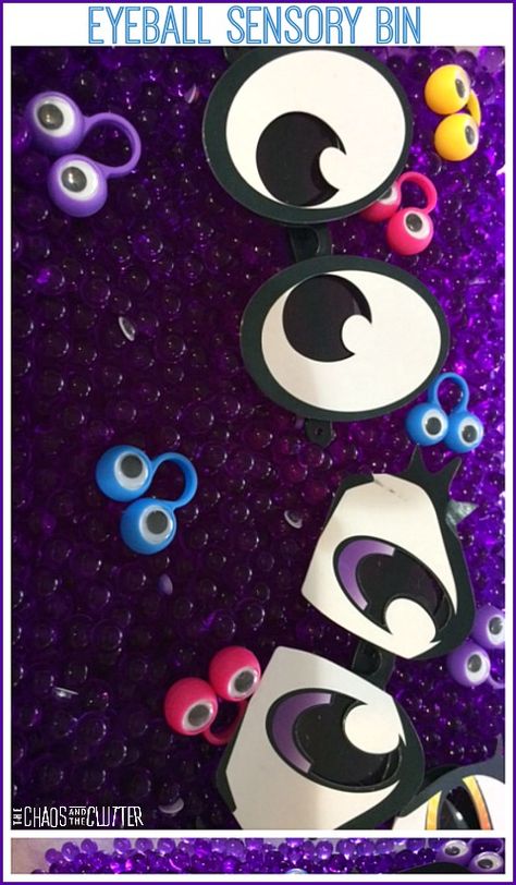 Eyeball Sensory Bin...even popular with older kids. Sensory Preschool, Sensory Activities For Kids, Stimulation Activities, Activities For Babies, Preschool Sensory, Slime Recipes, Teacher Business, Kids Craft Room, Sensory Ideas