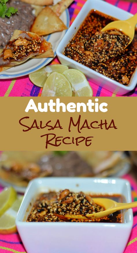 If you are looking for a spicy salsa, then this salsa macha recipe is for you! Keep reading to find out how to make it at home. Machaca Recipe, Authentic Salsa, Mexican Sauce, Mexican Salsa, Healthy Mexican, Spicy Salsa, Meatless Mondays, Mexican Food Recipes Easy, Homemade Salsa