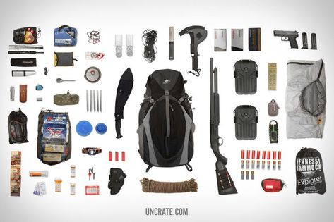 Post-Apocalyptic Survival Bag Survival Bag, Apocalypse Survival, By Any Means Necessary, Survival Equipment, Zombie Survival, Survival Life, Bug Out Bag, Disaster Preparedness, Emergency Prepping