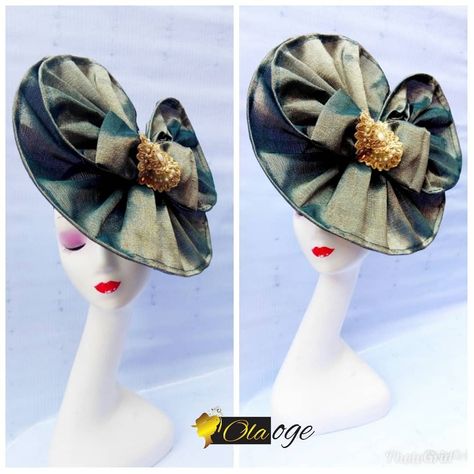 Two tone Asooke fascinator by Olaoge. Saved from Instagram @olaoge_olaoge . Asooke Fascinator, Asooke Headband, African Hats, Hair Scarf Styles, Aso Oke, Fascinator Headband, Hair Scarf, Handmade Wire Jewelry, Silk Embroidery