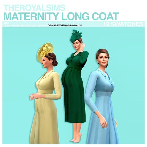 Long Coat Outfit, Sims 4 Cheats, Sims 4 Body Mods, Tumblr Sims 4, Sims 4 House Design, Sims 4 Dresses, Sims4 Clothes, Maternity Coat, Sims 4 Mods Clothes