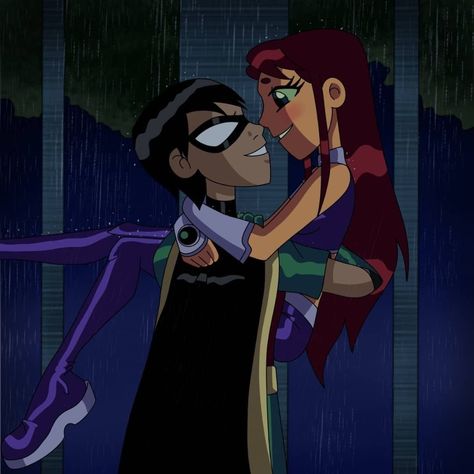 Star And Robin, Robin X Starfire, Robin Starfire, Teen Titans Robin, Teen Titans Starfire, Robin And Raven, Star Fire, Nightwing And Starfire, Original Teen Titans