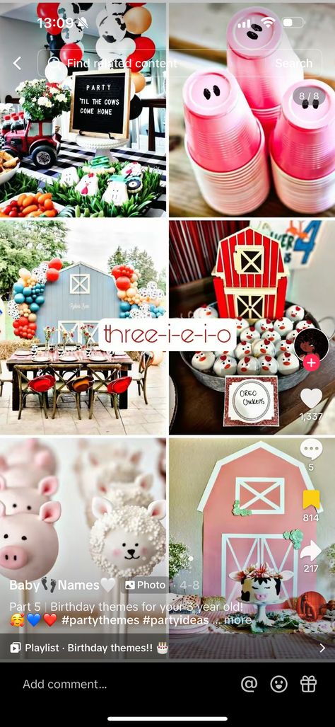 Three E I E I O Birthday, 3 Yr Birthday Party Ideas Girl, Farm Birthday Activities, Three Eieio Birthday, Three I E I O Party Girl, 3 I E I O Birthday, Three I E I O Party, Three I E I O, Girl Farm Birthday Party