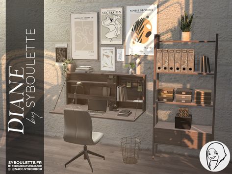 [DOWNLOAD] Diane office set | Syboulette on Patreon Lotes The Sims 4, Sims Furniture, Die Sims 4, Mod Furniture, Muebles Sims 4 Cc, Pelo Sims, Sims 4 Game Mods, Free Sims, Sims Ideas