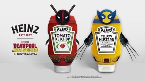 Seriously? OMG! WTF? » Deadpool and Wolverine go Heinz ketchup and mustard Wolverine Film, Peta Murgatroyd, Ketchup And Mustard, Heinz Ketchup, Deadpool And Wolverine, The Wolverine, 20th Century Studios, Dead Pool, Battle Royale Game