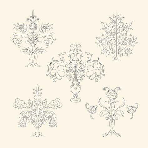 Ornament Illustration, Free Illustration Images, German Art, Illustration Vintage, Pattern Tattoo, Set Free, Illustrations And Posters, Vintage Ornaments, Arabesque