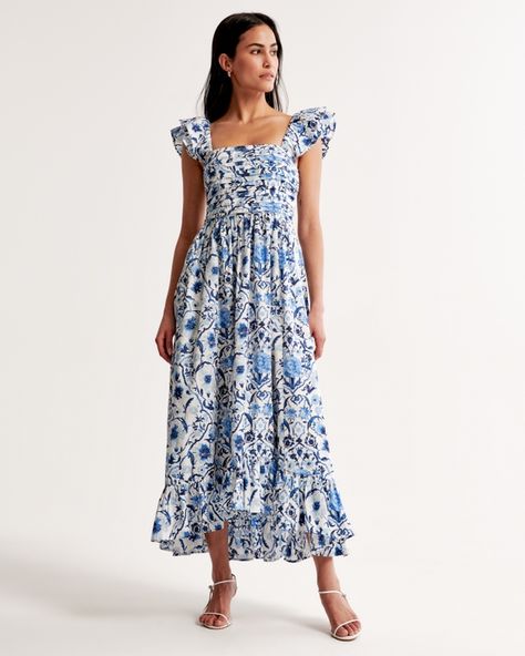 Women's Clearance | Abercrombie & Fitch Spring Break Dress, Spring Midi Dress, Shower Outfits, Strap Maxi Dress, American Clothing, Color Analysis, Womens Maxi Dresses, Natural Fabrics, American Apparel