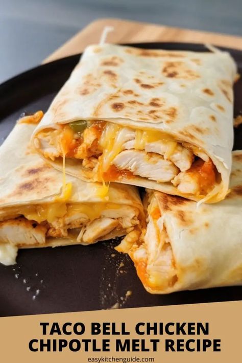 Copycat Taco Bell Chicken Chipotle Melt, Chicken Chipotle Melt Taco Bell, Taco Bell Chicken Chipotle Melt, Chipotle Chicken Melt, Taco Bell Chipotle Sauce, Chicken Melt Recipe, Chicken Melt, Chicken Chipotle, Chipotle Recipes Chicken