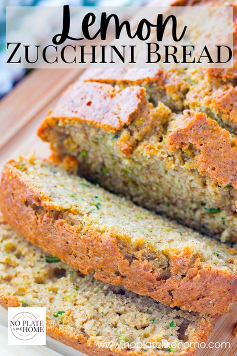 Zucchini Bread With Sour Cream Recipes, Zucchini Lime Bread, Yellow Zucchini Bread, Zucchini Quick Bread, Zucchini Sweets, Healthy Lemon Zucchini Bread, Zucchini Lemon Bread, Bread Spices, Lemon Zucchini Bread Recipe