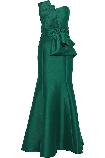 Duchess Satin, Girl Dress Patterns, Black Tie Dress, Embellished Gown, Taffeta Dress, Satin Gown, Zac Posen, Active Wear Outfits