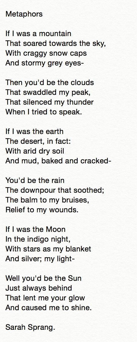 metaphors mountain clouds desert rain moon sun sarah sprang poem Poems About The Desert, Poem About Mountains, Good Metaphors, Rain Metaphors, Metaphoric Poems, Desert Poem, Poetic Metaphors, Metaphors Quotes, 20 Line Poems