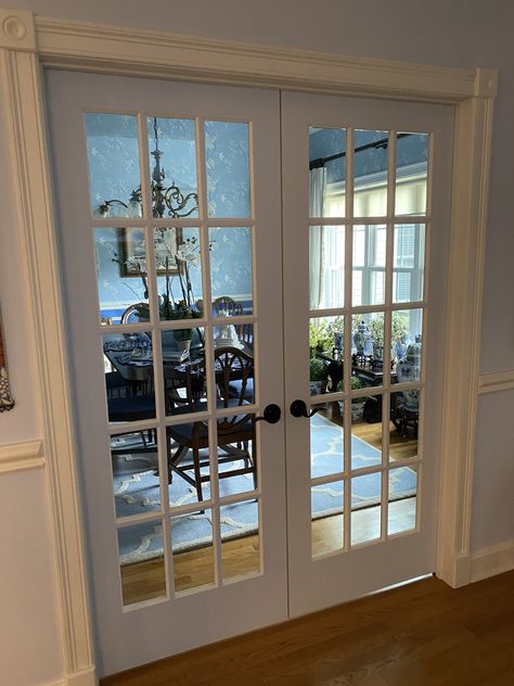 French Door Study Room, French Doors For Office Study, Study French Doors, Glass French Doors Interior The Home Depot, French Atudy Doors, Office Door, French Doors Interior, Patio Gazebo, Painted Doors