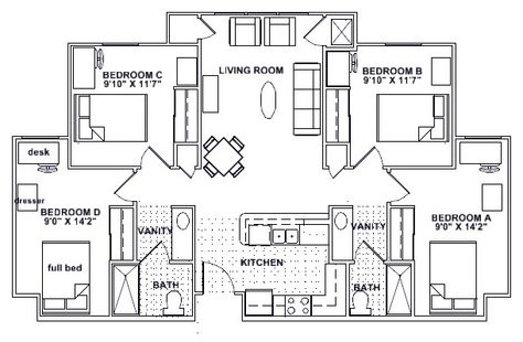 GCSU Village Dorm floor layout Kpop Dr Dorm Layout, Dorm Layout Floor Plans Kpop, College Dorm Floor Plan, College Dorm Layout Floor Plans, Dorm Floor Plan, Bloxburg University, Harvard Dorm, Dorm Planning, Single Dorm Room