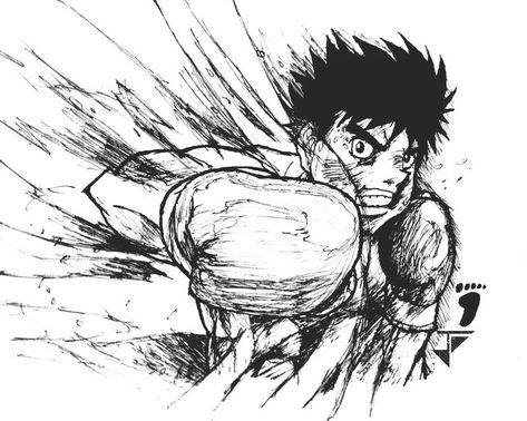 Hajime No Ippo Wallpaper, Box Manga, Hajime No Ippo, Drawing Superheroes, Anime Tees, Cool Wallpapers Art, Creative Drawing, Anime Tattoos, Angel Art