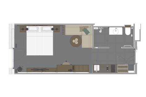 Studio Suite  The 28 sqm studio (hidden) have a fully equipped kitchenette with a refrigerator, freezer, microwave, and stove with two hobs. A dining area, flat screen TV and a walk-in rain shower are also part of the standard layout of the suite. Hotel Room With Kitchenette, All Day Dining Restaurant, Room With Kitchenette, Studio Suite, Bedroom With Bathroom, Steam Bath, Flat Screen Tv, Dining Restaurant, Closet Cabinets