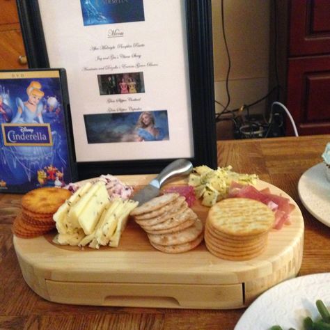 Cinderella Theme Dinner: Jaq and Gus's Meat and Cheese Tray Cinderella Dinner, Pirouette Cookies, Fun Meals, Meat And Cheese Tray, Milano Cookies, Fancy Dinners, Cinderella Theme, Pumpkin Risotto, Disney Dinner