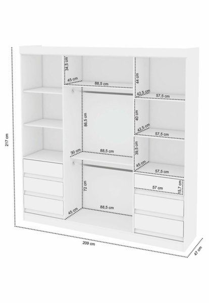 Standard Wardrobe Closet Design Guidelines - Engineering Discoveries Ikea Closet Organizer, Bedroom Closet Doors, Detail Arsitektur, Ikea Wardrobe, Closet Design Layout, Open Closet, Bedroom Cupboard Designs, Wardrobe Interior Design, Closet Layout