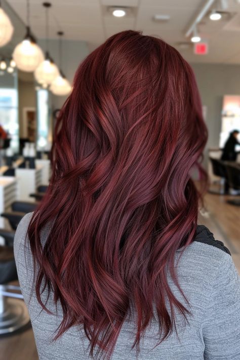 Dark Wine Hair, Dark Wine Red Hair, Red Hair No Bleach, Cherry Red Hair Color, Crimson Red Hair, Wine Red Hair Color, Hair Color Names, Shades Of Burgundy Hair, Burgundy Red Hair