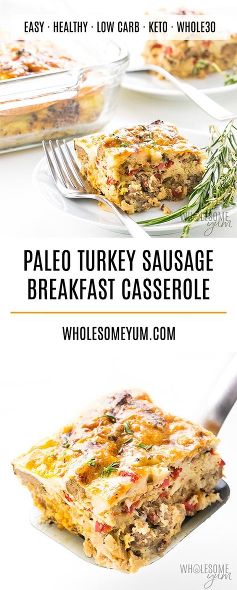 Turkey Sausage Breakfast Casserole, Turkey Sausage Breakfast, Easy Paleo Breakfast, Keto Kickstart, Paleo Breakfast Casserole, Paleo Diet Breakfast, Wahls Protocol, Paleo Breakfast Easy, Paleo Turkey