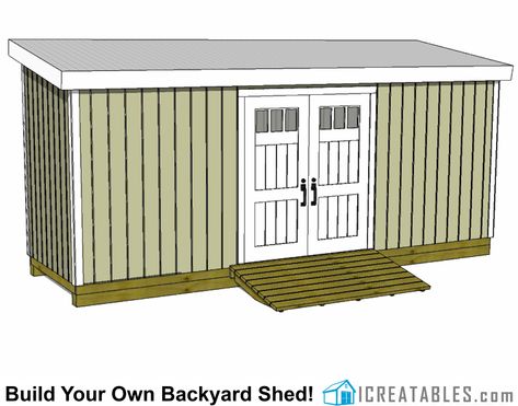 Lean To Shed Plans - Easy to Build DIY Shed Designs 12x24 Shed, 12x20 Shed Plans, Lean To Shed Plans, Clutter Solutions, Firewood Shed, Lean To Shed, Door Plan, Backyard Storage, Large Sheds