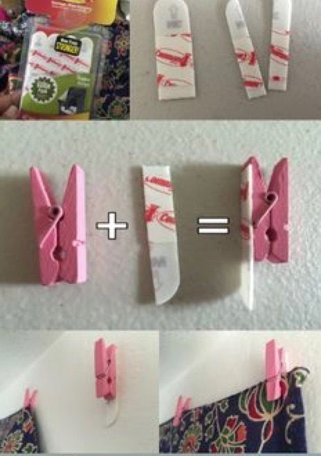 Good idea to hang things Dorm Hacks, Apartment Hacks, Room Hacks, Decor Studio, Dorm Living, Apartment Organization, Dorm Life, Apartment Life, College Dorm Rooms