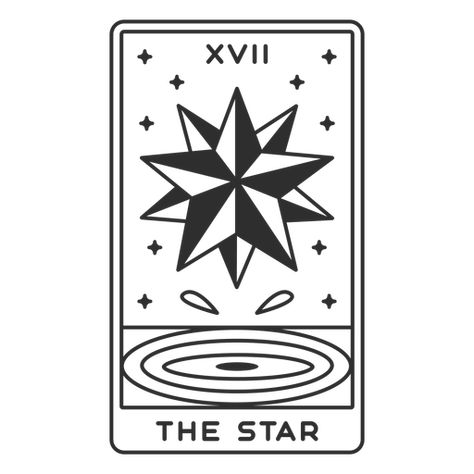 Tarot Card Designs Simple, The Star Tarot Card Drawing, The Star Tarot Drawing, The Star Tarot Tattoo Simple, Tarot Cards Simple Design, Tarot Cards Art Simple, Tarot Cards Drawing Simple, Tarot Card Svg Free, Tarot Cards Png