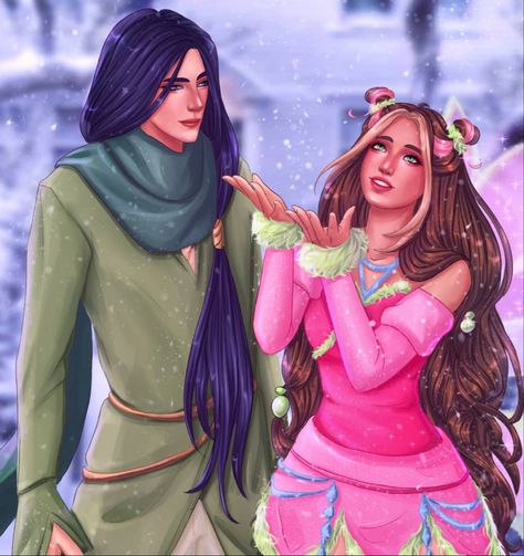 Winx Club Flora and Helia Winx Club Flora And Helia, Flora Helia, Flora And Helia, Winx Club Flora, Childhood Art, Klub Winx, Rainbow Fairies, Bloom Winx Club, Fairy Artwork