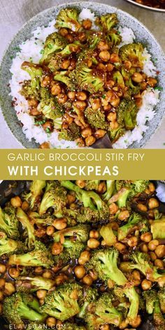 Garlic Broccoli Stir Fry, Garlic Broccoli, Plat Vegan, Food Habits, Broccoli Stir Fry, Tasty Vegetarian Recipes, Läcker Mat, Vegetarian Dinners, Think Food