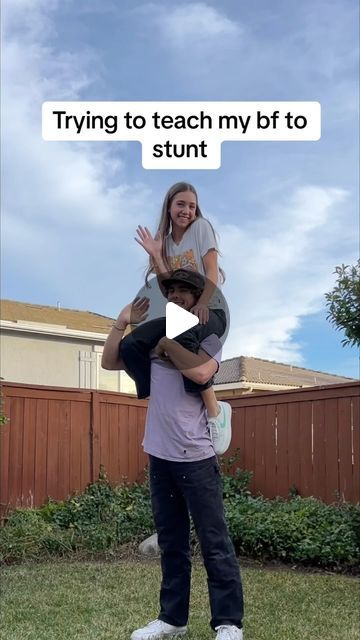 2 Person Cheer Stunts Flyers, Cheer Stunts Easy 1 Person, Funny Cheer Fails, Two Man Stunts, Three People Stunts, 3 Person Stunts Easy, Stunts To Do With 2 People, One Man Stunt, 2 Person Stunts Easy