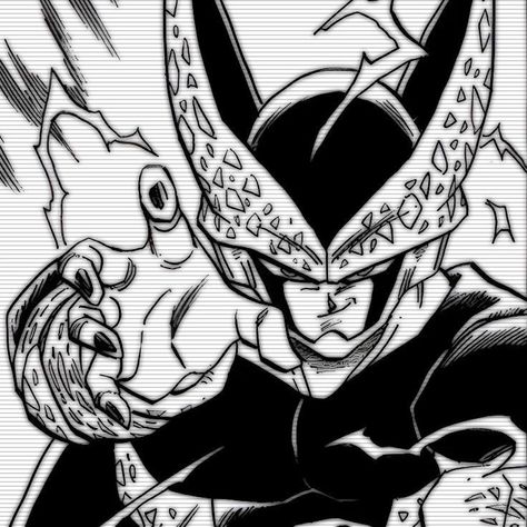 Cell Pfp Dragon Ball, Perfect Cell Pfp, Perfect Cell Manga, Perfect Cell Icon, Perfect Cell Dbz, Dbz Pfp, Cell Perfecto, Cell Dbz, Buu Dbz