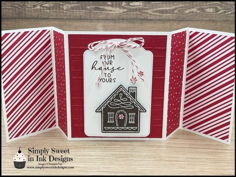 Gingerbread House Card, Cute Gingerbread House, Humble House, Humble Home, Oncology Nurse, House Card, Create Christmas Cards, Fancy Fold Card Tutorials, Make Your Own Card