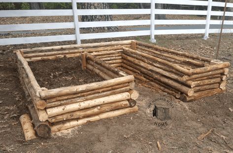 How to Build a Rustic Log Cabin Planter Box - One Hundred Acres Home Log Planter Boxes, Log Planter Ideas, Log Planters, Fun Planters, Log Planter, Tree Planters, Rustic Log Cabin, Cedar Log, Tree Box