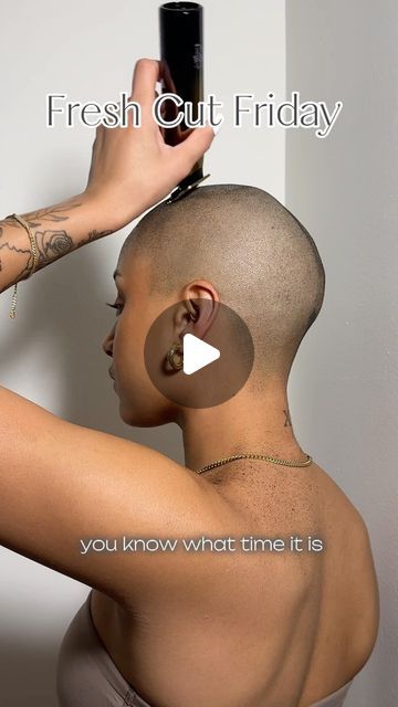 Shaven Head Woman, Shaved Haircuts For Black Women, Low Fade Women, Brush Haircut For Black Women, Women Shaved Head Hairstyles, Women Bald Haircut, Black Bald Women, Female Shaved Head, Woman Shaved Head