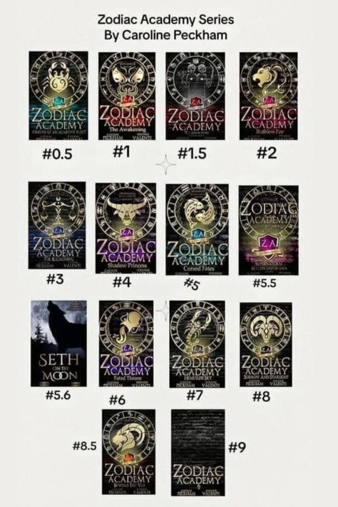 Zodiac Academy Reading Order, Zodiac Academy, Fantasy Romance Books, 100 Books To Read, Teen Romance Books, Fantasy Books To Read, Unread Books, Book Writing Inspiration, Recommended Books To Read