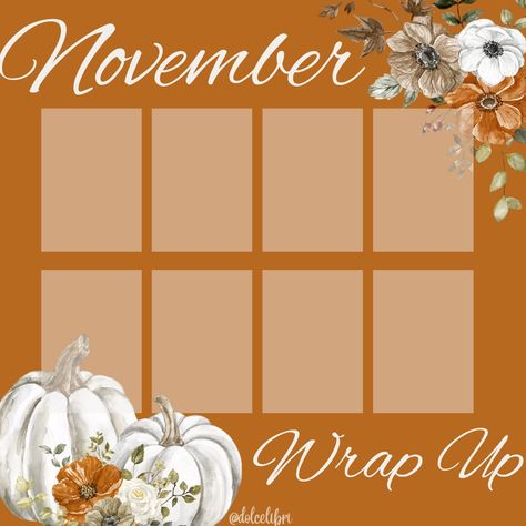 November Book Wrap Up Template, September Reading Wrap Up Template, Book Monthly Wrap Up, November Book Template, November Reading Template, Book Templates, Book Template, Planner Organization, Reading