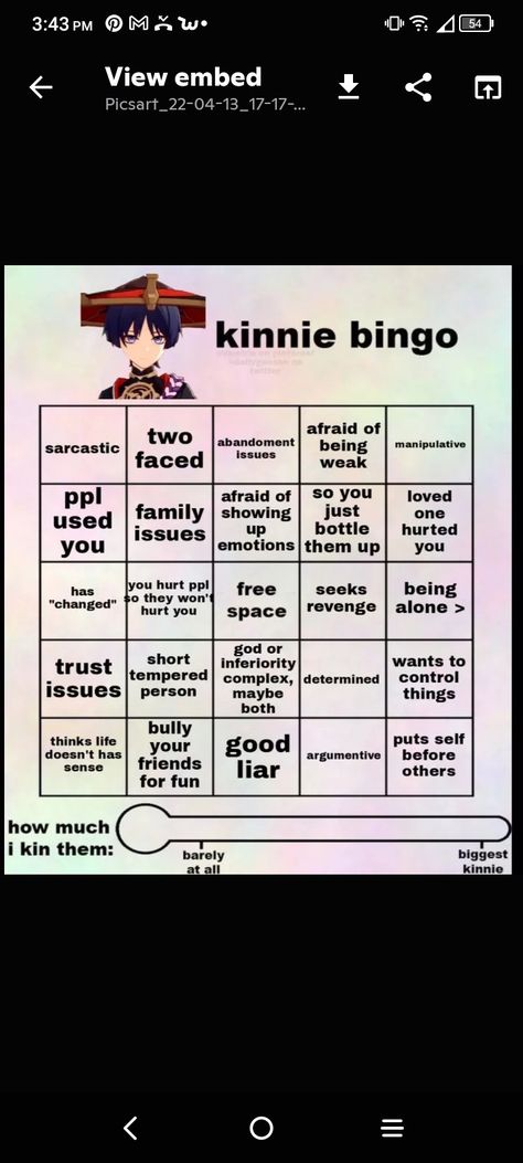 ⚠ I don't know who made this Scaramouche bingo but but ily💀 Scaramouche Personality, Scara Kinnie Bingo, Oh You Kin Scaramouche, Scaramouche Emotes, Scaramouche Kinnie, Scaramouche Kinnie Bingo, Scaramouche Headcanon, Anime Crossover, Its Okay