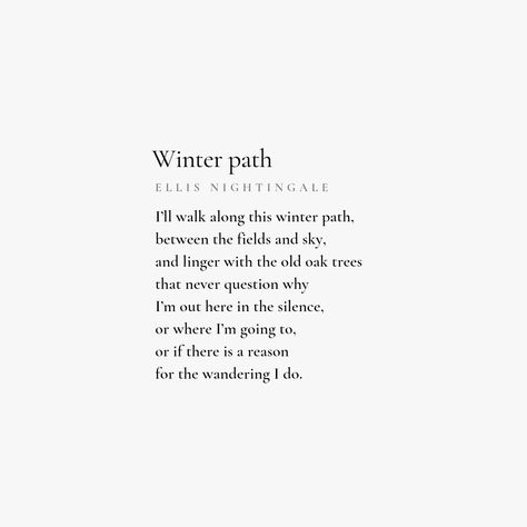 Poems For Winter, Winter Poems Beautiful, Quotes About January, February Poems, January Poetry, Romanticising Winter, January Poem, Snow Poems, Nature Poems