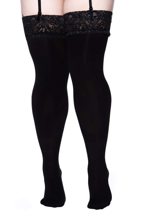 You won't be able to look away wearing our 'Stop Staring' Thigh High Stocking conjured using soft-touch fabric which stretches to perfection. Plus size. Thigh High Panty Hose, Wishlist Accessories, Thigh High Outfits, Black Thigh Highs, Black Thigh High Socks, Fishnet Thigh Highs, Thigh High Stocking, 2010 Fashion, Black Thigh High