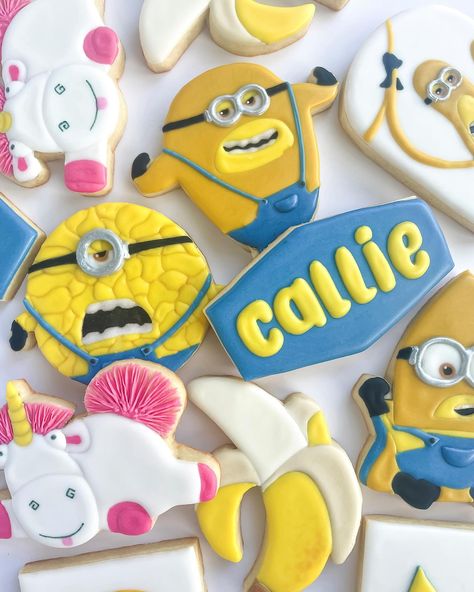 It’s so FLUFFY! 🦄 On another note, anyone else like Despicable Me? I have only seen the first one 😅 but the characters are a blast to transform into cookies! #despicableme #minions #minioncookies #sugarcookies #sweeteats #sweeteatsbyrachel #cookies #despicableme4 #megaminions Jimmy Jr, Jimmy Junior, Minion Cookies, Purple Minions, Despicable Me, How Sweet Eats, 5th Birthday, Cookie Decorating, Sugar Cookies