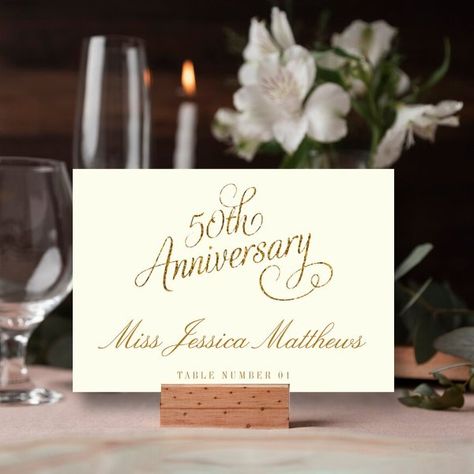 50th Golden Wedding Anniversary Place Cards 50 Golden Wedding Anniversary, Golden Wedding Anniversary, Golden Wedding, Wedding Place Cards, 50th Anniversary, Place Cards, Anniversary Cards, Wedding Anniversary, Free Design