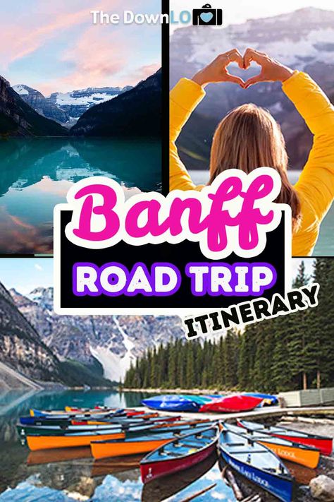 5 Day Banff Itinerary with map: A road trip through the Canadian Rockies for things to do this spring, summer or fall to see waterfalls, lakes, parks, and mountains. Drive from Calgary to Lake Louise, Lake Moraine, Jasper National Park, Johnston Canyon Cave, and of course, Banff National Park for things to do like glacier hiking, landscape photography, camping and hikes. Adventure pictures and photography spots to inspire travel. #roadtrip #canada #banff #travel #alberta #itinerary Calgary Itinerary, Banff Road Trip, Alberta Itinerary, Louise Lake, Banff Trip, Banff Itinerary, Adventure Pictures, Banff Travel, Travel Alberta