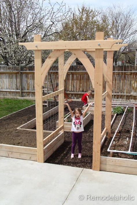 Garden Arbor Diy, Arbor Diy, Diy Garden Trellis, Garden Arbor, Garden Types, Veg Garden, Have Inspiration, The Secret Garden, Vegetable Garden Design