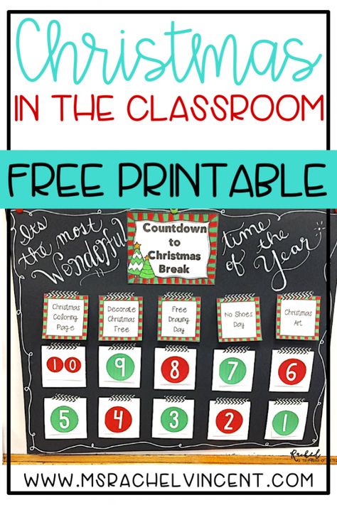 Christmas in the Classroom - Ms. Rachel Vincent Christmas Classroom Countdown Ideas, Christmas Classroom Behavior Ideas, Kindness Christmas Tree Classroom, Countdown To Christmas Classroom Ideas, 15 Days Of Kindness Christmas Classroom, Christmas Classroom Countdown, Classroom Countdown To Christmas, Christmas Behavior Incentives, Christmas Countdown For Classroom