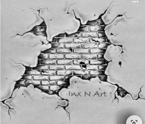 Brick Wall Drawing, Urban Art Painting, Tattoo Background, Cubist Art, Landscape Tattoo, Chicano Drawings, Zentangle Artwork, Flash Tattoo Designs, Creative Drawing Prompts