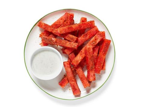 Summer Weeknight Dinners, Summer Sides Recipes, Watermelon Fries, Lime Crema Recipe, Summer Apps, Thanksgiving Apps, Crema Recipe, Summer Dinner Recipes, Lime Crema