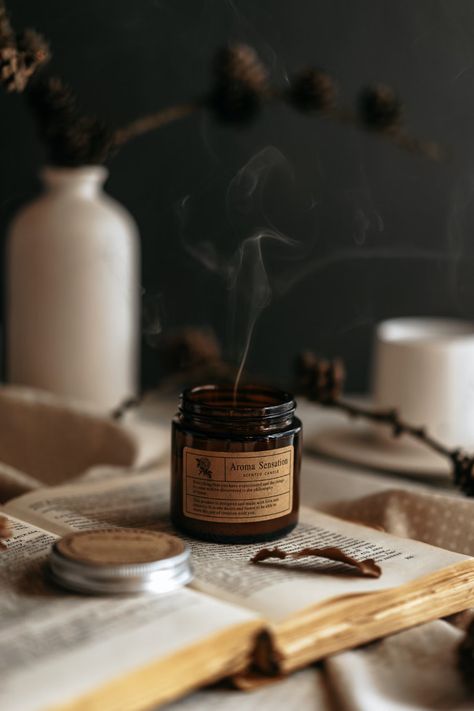 HD photo by Kate Laine Candle Photography Inspiration, Candle Photography Dark, Candle Photography Ideas, Candle Photoshoot, Candles Dark, Chocolate Candle, Candle Picture, Soya Mumu, Autumn Candle