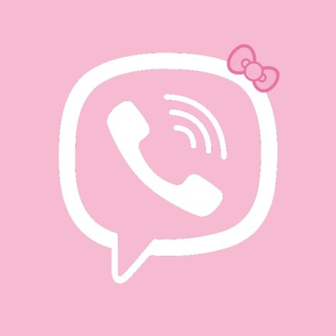 Viber App Icon Aesthetic Pink, Viber Icon, Pink Hello Kitty Wallpaper, Hello Kitty App Icon, Pink Hello Kitty Wallpaper Iphone, Kitty Icon, Phone Setup, Cat App, Pink Wallpaper Hello Kitty