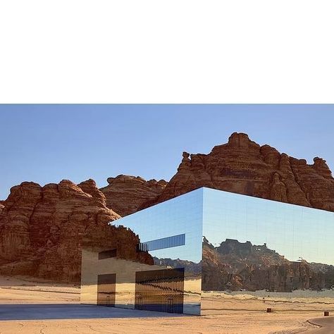 91 likes, 0 comments - m__aladag on August 12, 2023: "… where does this road go … #maraya #mirror #building #architecture #desert #alulamoments #e..." Mirror Desert, Car In Desert, Mirror Building, Tourist Center, Mirror Room, Building Architecture, August 12, Inspiration Boards, Cartier